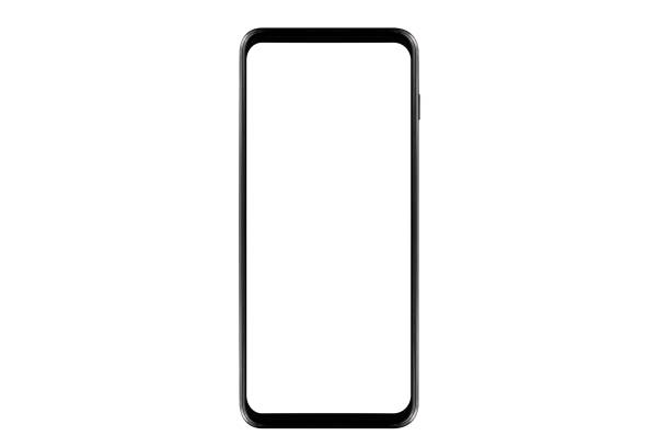 istock Mobile Phone isolated mockup with white screen isolated on white background 1336944927