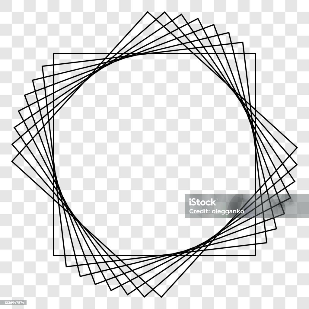 Abstract Frame On Transparent Background Vector Illustration Stock ...