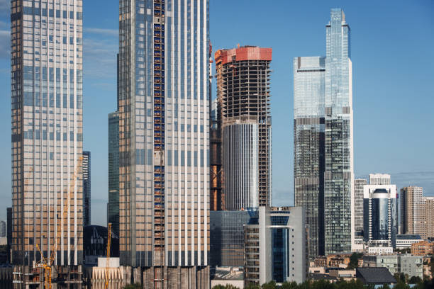 istock Panorama of modern Moscow from above 1336961731