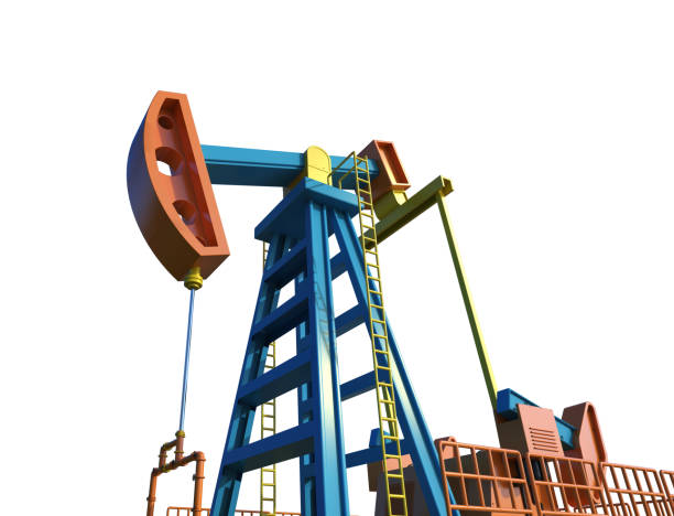 istock Crude oil pump or oil rig 1336961857