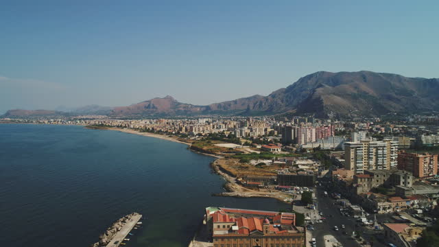 Aerial view over Palermo city in Sicily, Italy