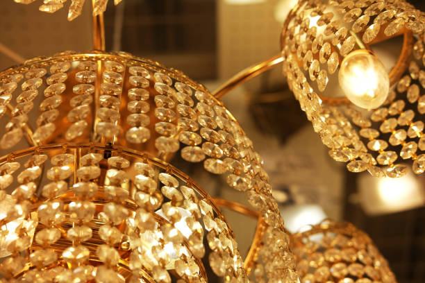 istock ceiling lamps, chandeliers in the store 1336965685