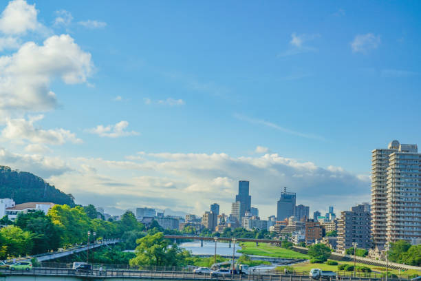 istock Streets of Sendai City and sunset 1336975018