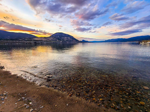 istock Beautiful Colorful Sunset over a lake 1336979544