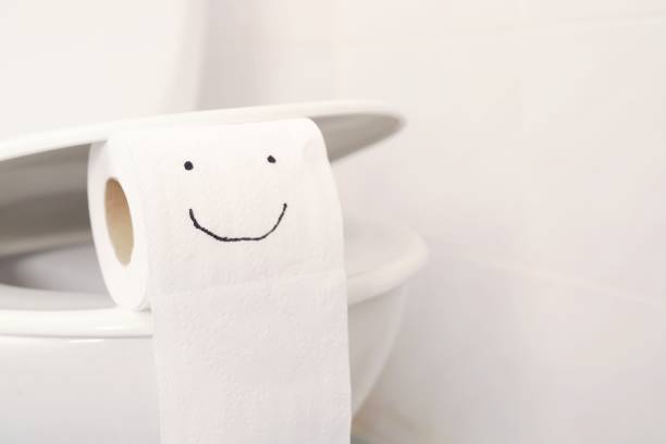istock Drawing on toilet paper in the bathroom 1336989062