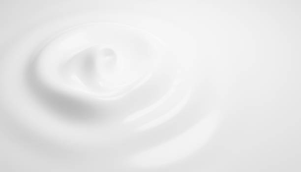 ホワイト コスメティック クリーム背景 3d レンダリング - 水平アングル ストックフォトと画像