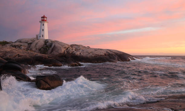 istock Peggy’s Cove Lighthouse at sunset, Nova Scotia, Canada 1336991588