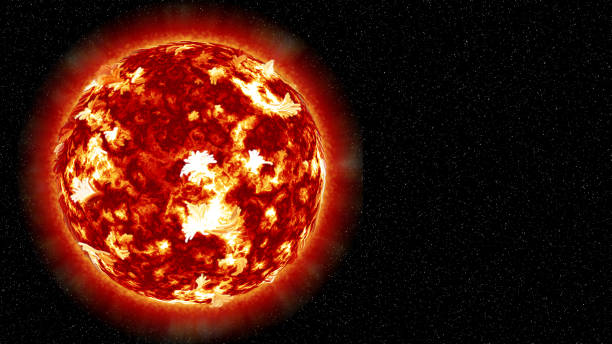 istock Bright Sun against dark starry sky in Solar System 1336991667