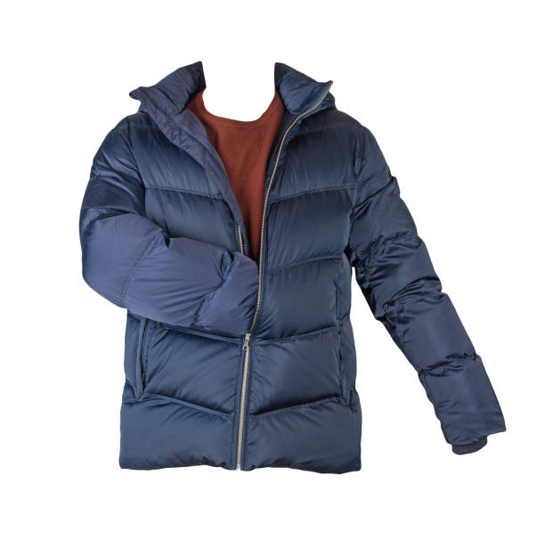istock Down jacket and sweater isolated on white background 1337001223
