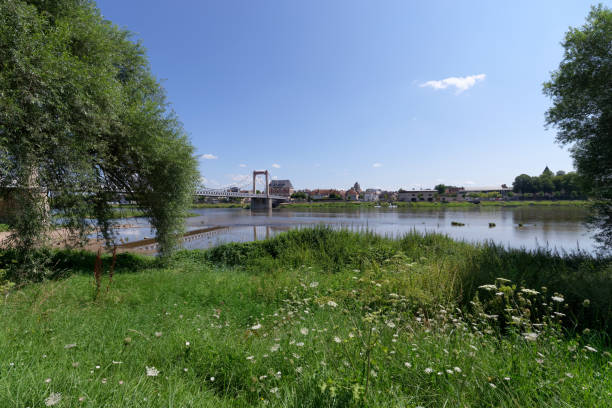 Bridge of Cosne-sur-Loire village in the Loire valley