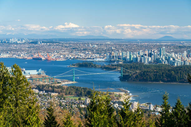 Cypress Mountain Vancouver Outlook. Vancouver city, British Columbia, Canada. stock photo