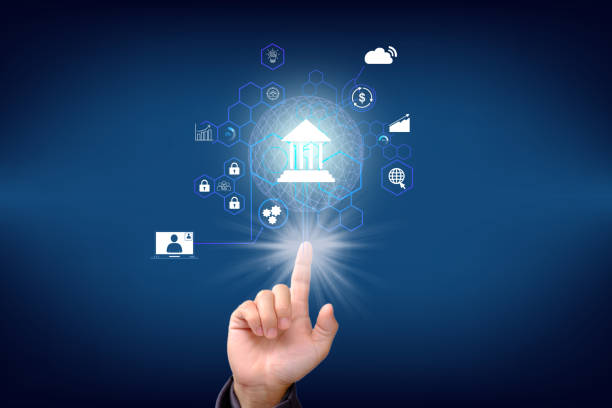 istock Businessman touching access personal financial data, on digital network, Technology cybernetic of futuristic on networking, Innovation technology against digital cyber crime 1337002563