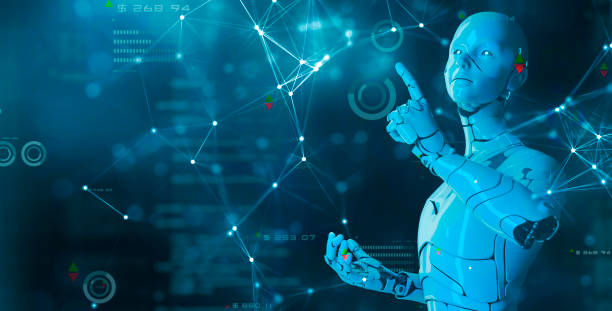 istock Digital marketing concept, future smart world technology futuristic 3D robot abstract cyber background. Modern big data business digital marketing strategy internet and online based technology 1337011009