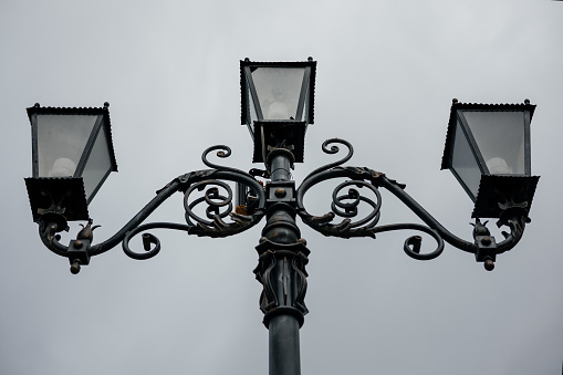 Vintage Dark Street Lamp . bottom view