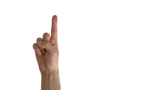 istock Number one hand sign on the right hand 1337015221