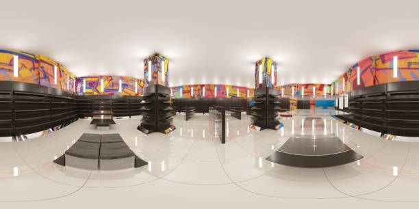 istock spherical panorama of the interior, 3D illustration 1337017471