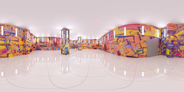 istock spherical panorama of the interior, 3D illustration 1337017481