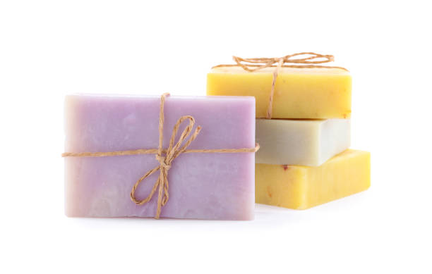 istock Different bars of organic handmade soap isolated on white 1337017993