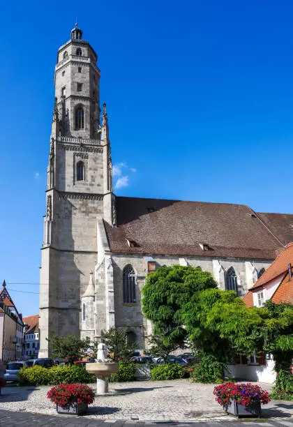 Church tower of Noerdlingen (Bavaria, Germany) called Daniel
