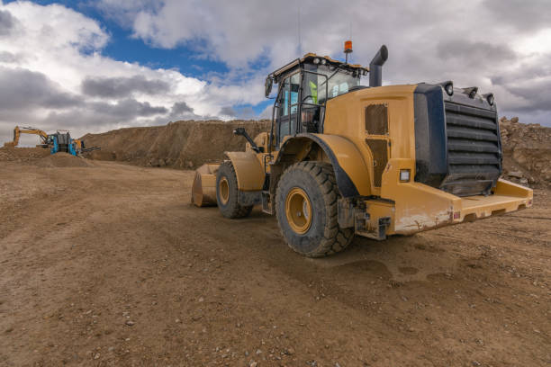 istock Construction of a road. Earth movement 1337020309