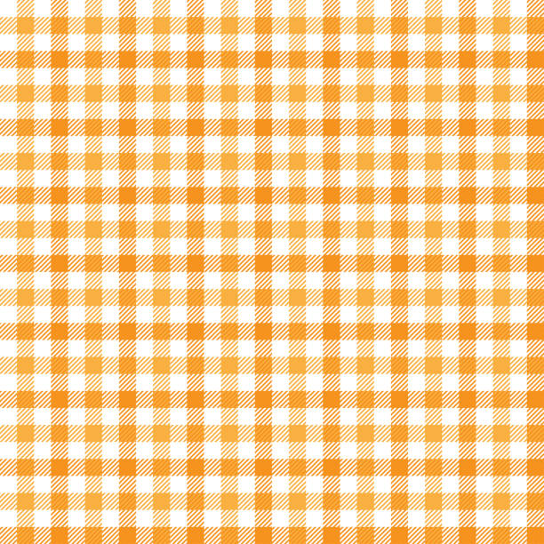 Vetor De Padrão Vermelho Laranja E Amarelo Xadrez Tartan Clipart De Stock, Royalty-Free