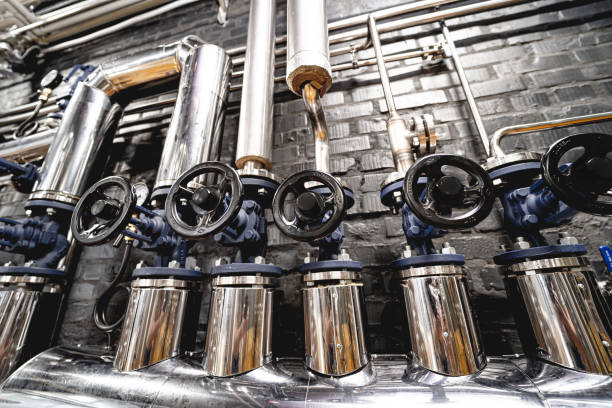istock The valves and pipes at a craft modern brewery wall 1337028777