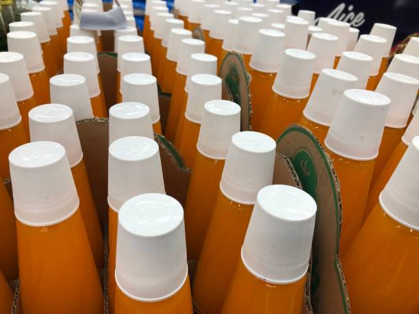 istock Background images of orange syrup bottles 1337029465