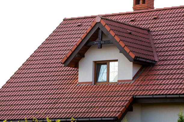 istock Modern roof with stylish small brown window. 1337037267
