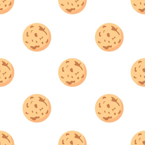 stockillustraties, clipart, cartoons en iconen met simple vector seamless pattern. small gingerbread cookies on a white background. traditional sweet pastries. - sinterklaas nederland