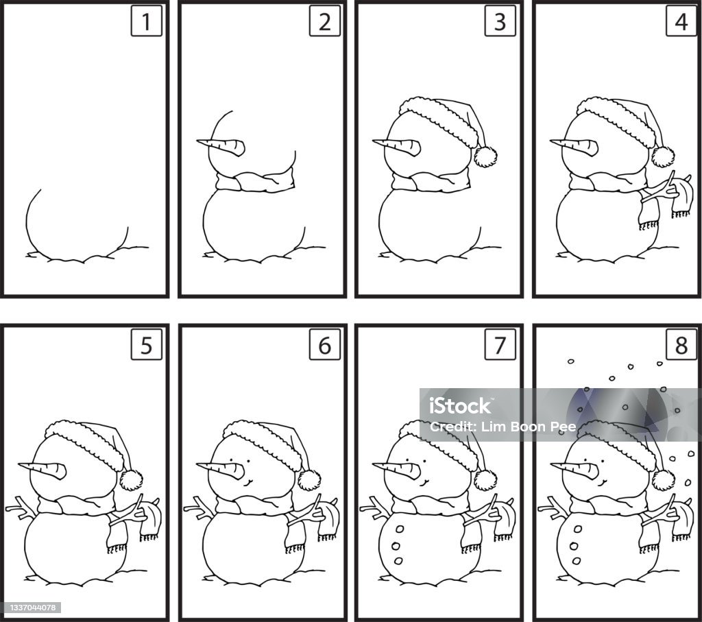 Cartoon Using Step Board Step By Step Drawing Vector Cartoon School Game Activity Education ...
