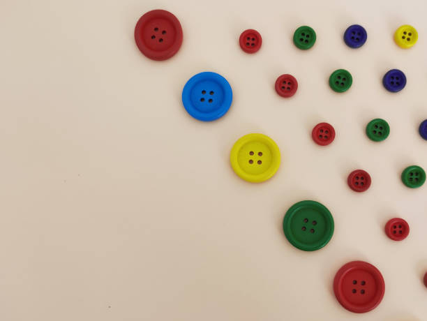 istock Colorful buttons for sewing with copy space on a white background 1337044213