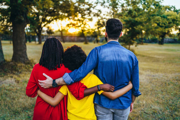 istock Embraced family in the park 1337044959