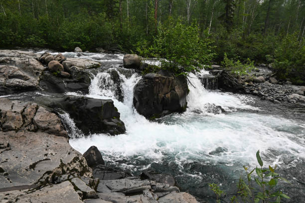 istock Putorana Plateau, a waterfall on the Grayling Stream. 1337045346