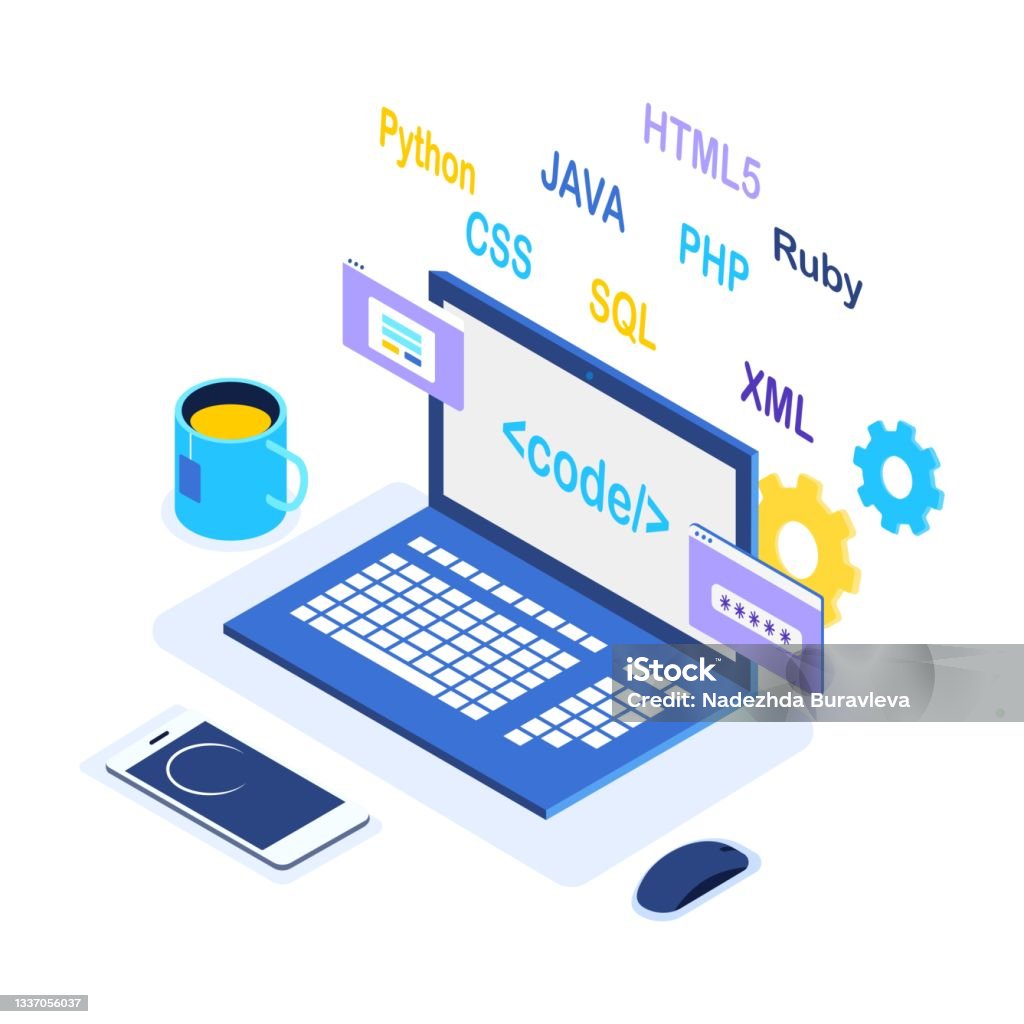 Software Development Programming Language Coding Digital Technology ...