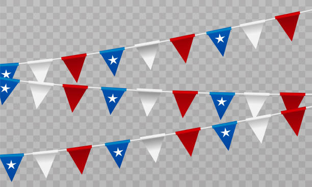 Chile Independence Day. Realistic vector, state symbols, flag, ribbons and flags Chile Independence Day. Realistic vector, state symbols, flag, ribbons and flags flag of chile stock illustrations