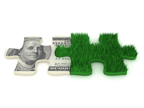 Money us dollar finance green energy environment puzzle
