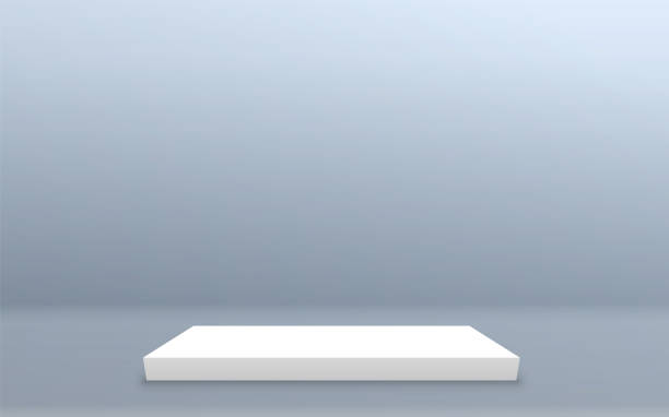 illustrations, cliparts, dessins animés et icônes de illustration vectorielle du podium du conteneur 3d blanc. maquette d’escalier blanc vide pour récompense. piédestal de conteneur et podium gagnant. - concrete podium