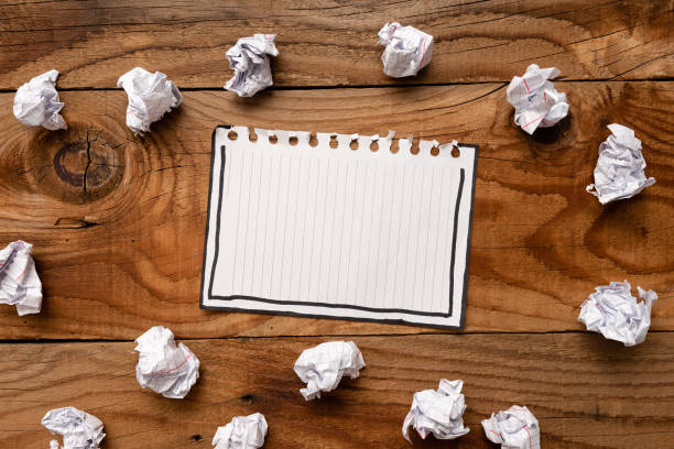 istock Setting New Ideas, Creating Fresh Thought, Seeking Purpose, Planning Starts, Information Gathering Phase Opportunity,Abstract Blank Solution Answer Paper 1337061229