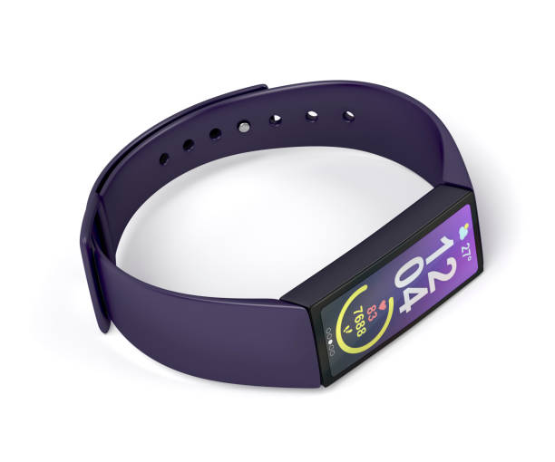 istock Purple smart watch 1337067326