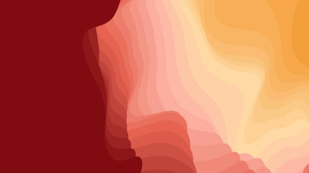 istock Colorful paper layers. 3D abstract gradient papercut. Colorful origami shape concept 1337074705