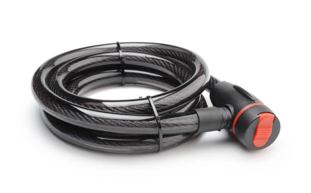 Bike lock isolated on white.