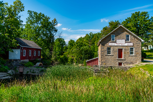 Decew Falls and Scene of the Morningstar SAW Mill, St. Catharines, Canada.