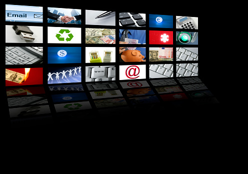 video tv screen technology and communication background