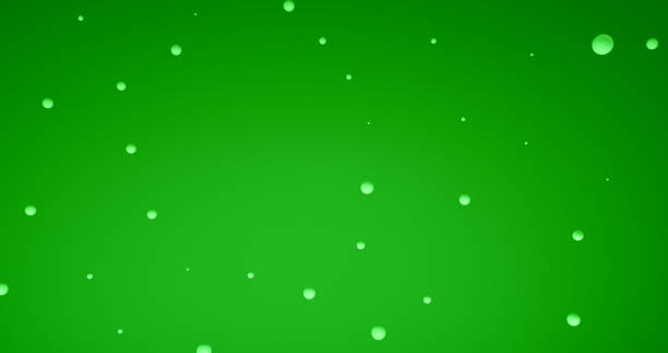istock Abstract background with dynamic 3d spheres. salad balls on a green background. 1337085143