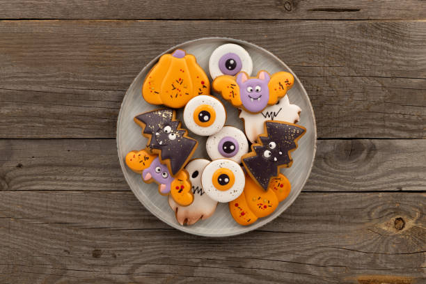 istock Halloween homemade dessert on rustic wooden table 1337085228
