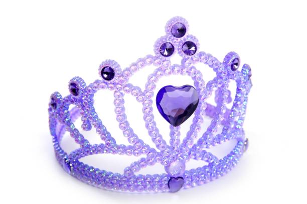 istock Children purple blue crown with plastic gem 1337085344