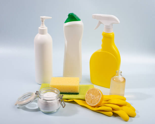 istock Natural organic home cleaning products. 1337086461