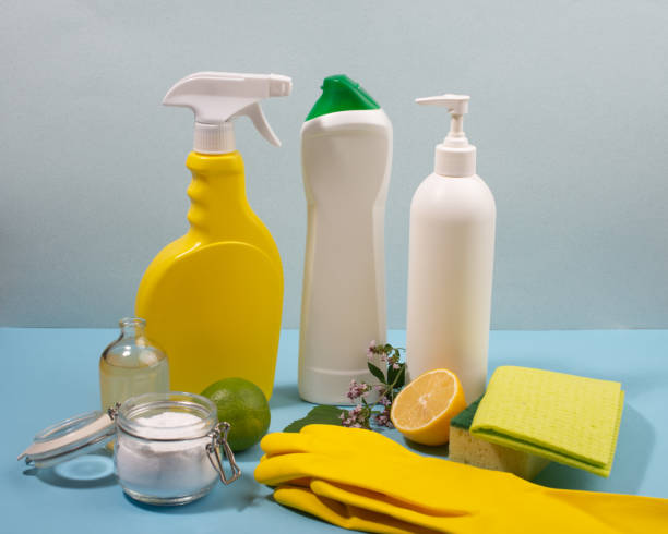 istock Natural organic home cleaning products. 1337086466