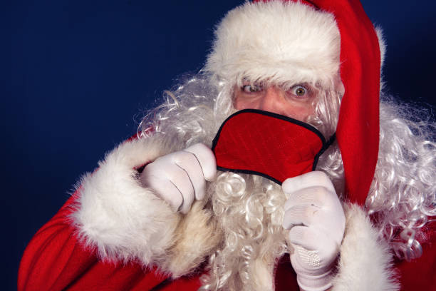 istock Rest. Funny Santa Claus, sleep and pillows. 1337092319