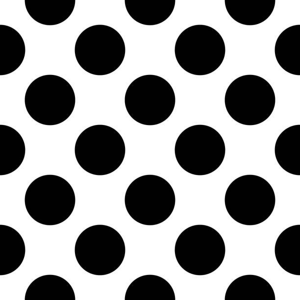 große schwarze flecken nahtloses muster - polka dot stock-grafiken, -clipart, -cartoons und -symbole